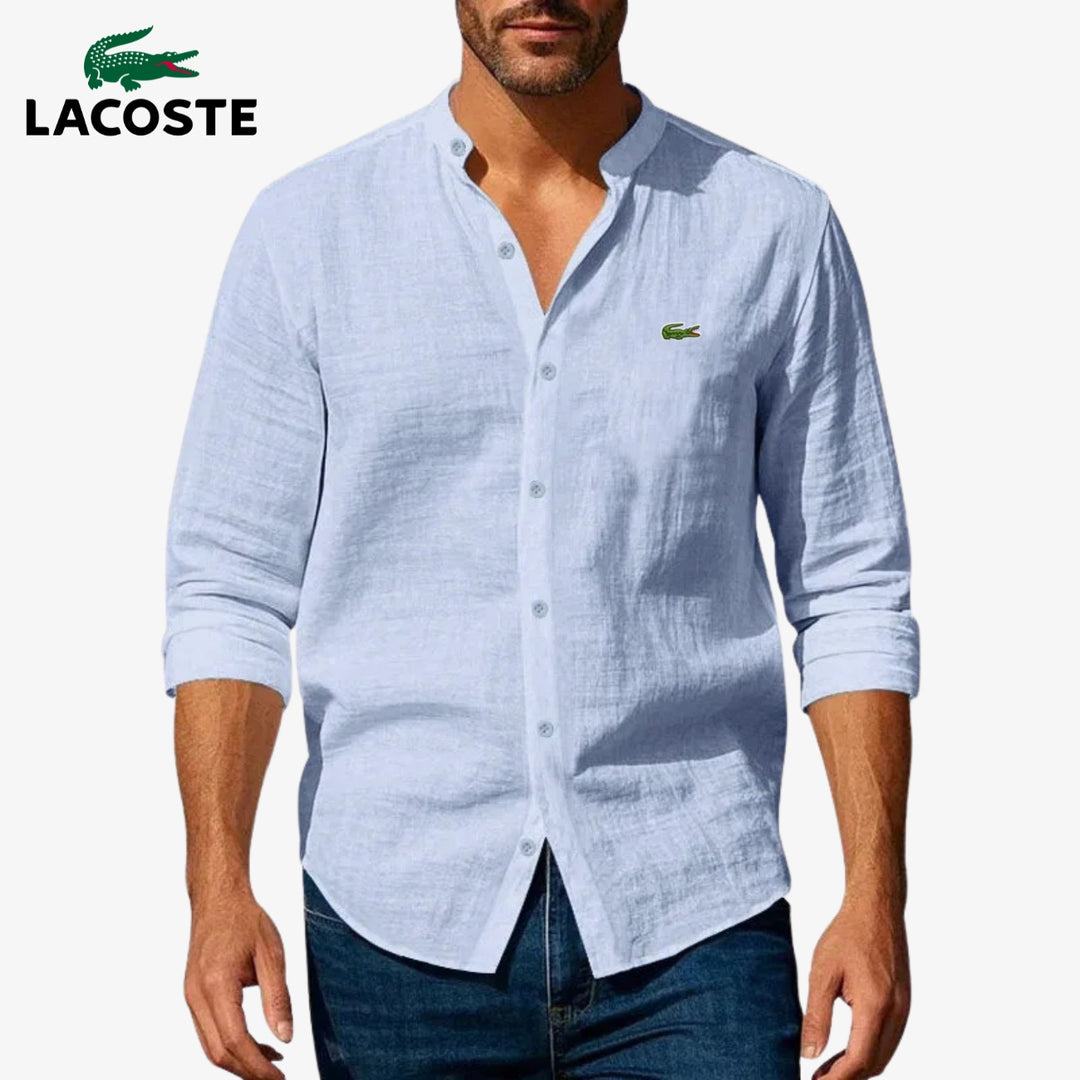 LACOSTE – Elegant shirt with a stiff collar