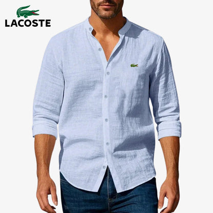 LACOSTE – Elegant shirt with a stiff collar