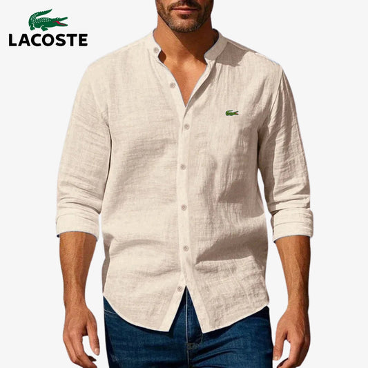 LACOSTE – Elegant shirt with a stiff collar