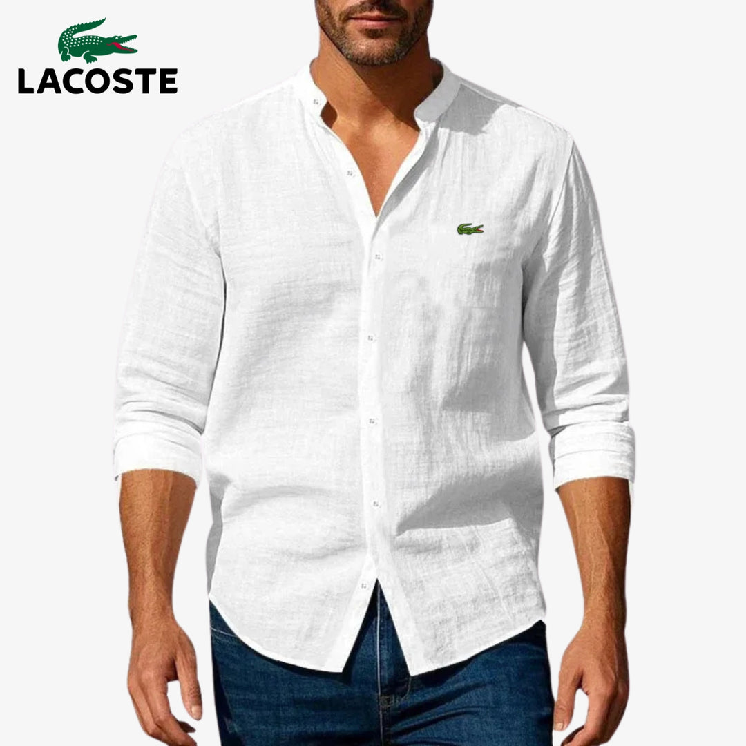 LACOSTE – Elegant shirt with a stiff collar