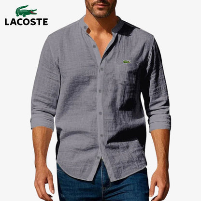 LACOSTE – Elegant shirt with a stiff collar