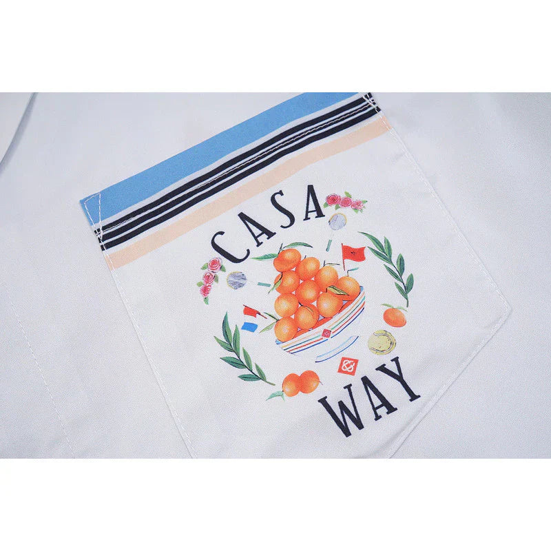 Casa Way Grand Prix Riviera Silk Shirt & Shorts Set