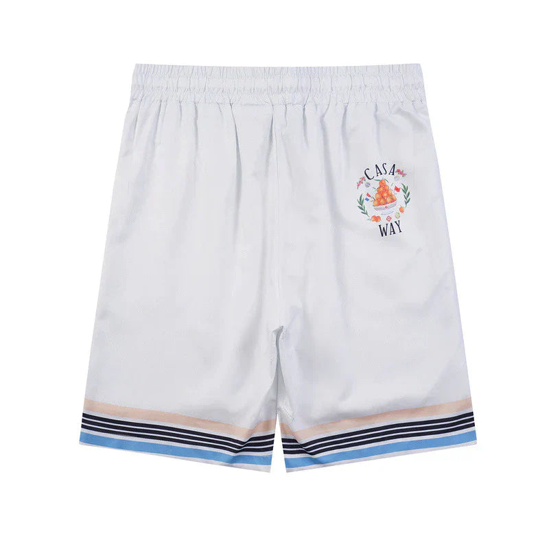 Casa Way Grand Prix Riviera Silk Shirt & Shorts Set