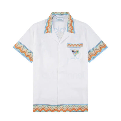 Casa Tennis Club Santorini Horizon Silk Shirt & Shorts Set