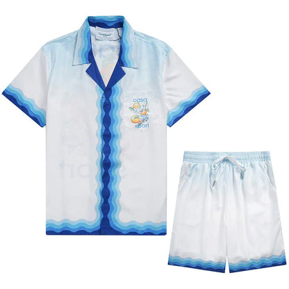 Casa Sport Capri Vista Silk Shirt & Shorts Set