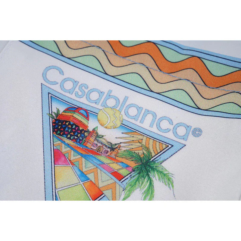 Casa Tennis Club Santorini Horizon Silk Shirt & Shorts Set