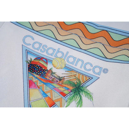 Casa Tennis Club Santorini Horizon Silk Shirt & Shorts Set