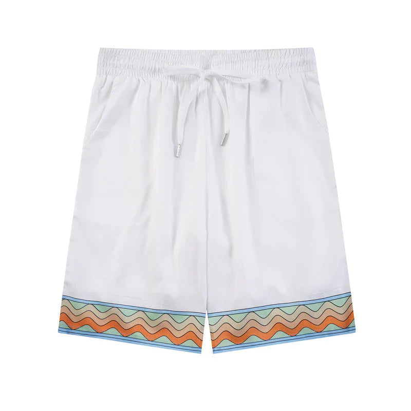 Casa Tennis Club Santorini Horizon Silk Shirt & Shorts Set