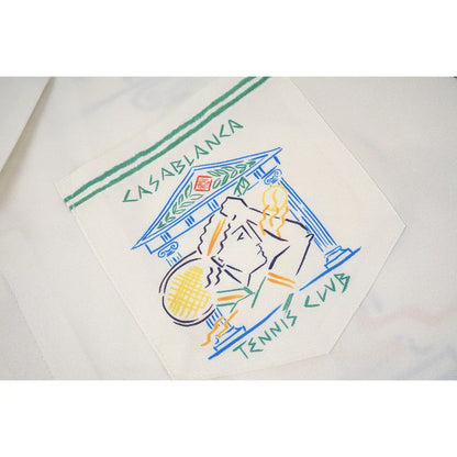 Casa Tennis Club Sunset Coastline Silk Shirt & Shorts Set